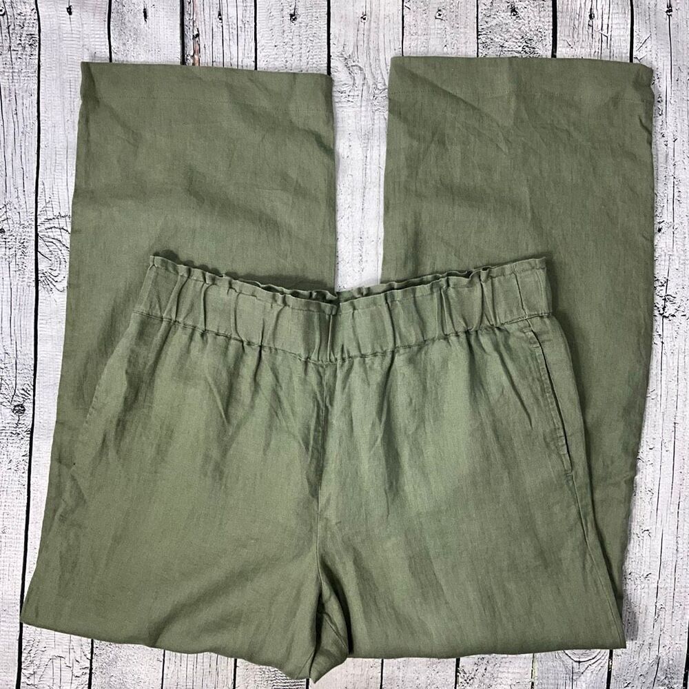 TALBOTS Nantucket 100% Linen Wide Leg Pants